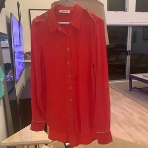 Pierre Balmain Oversized Silk Button Down